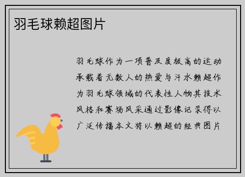 羽毛球赖超图片